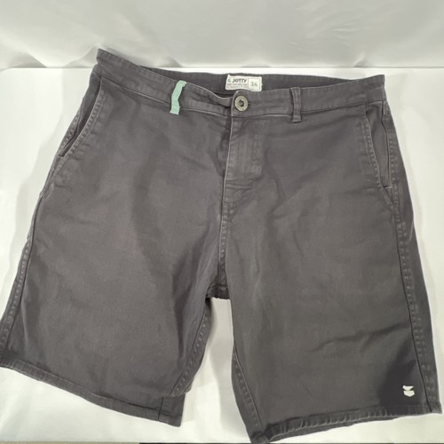 Jetty Shorts Mens 34 Gray Flat Front Polywog Hybrid Lighthouse Walkshort