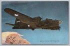 WW2  Boeing B 17 Flying Fortress Bomber - Military - Linen Postcard - 1942