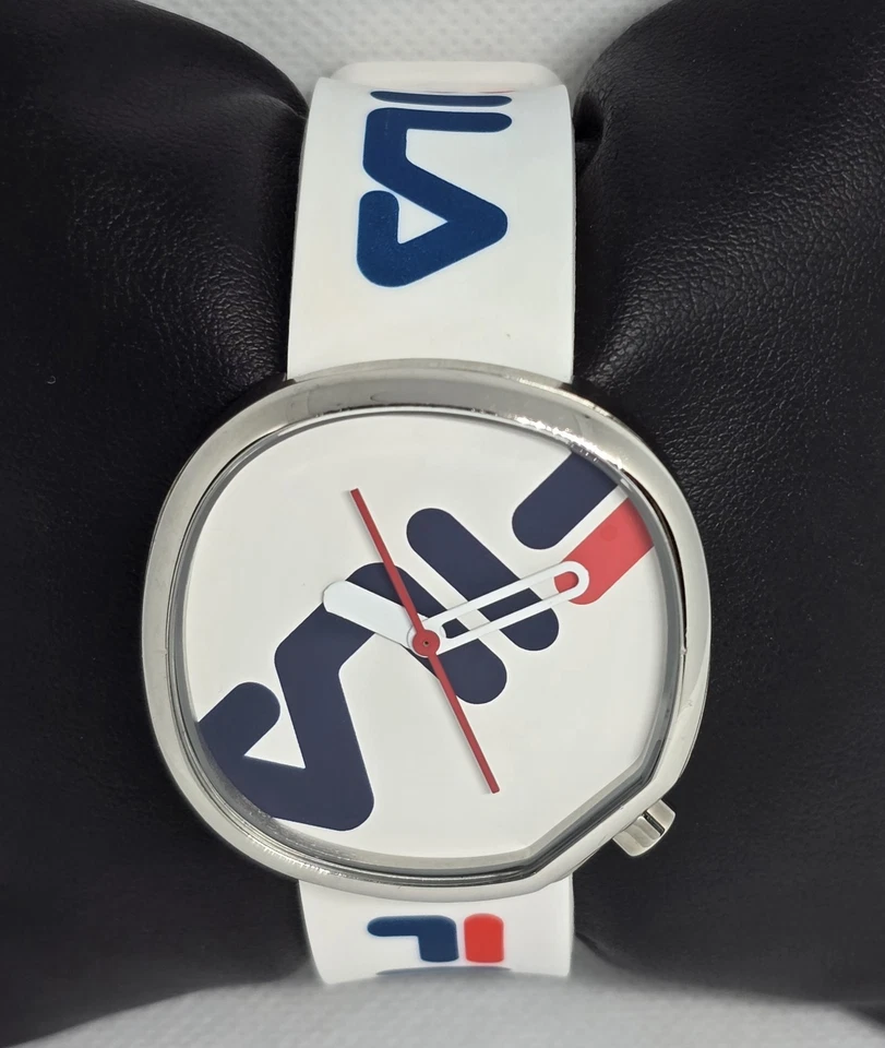 Reloj Unisex Fila Iconic Everywhere 38-162 Silicona Blanco Azul Rojo 11 Foto 4 de 4
