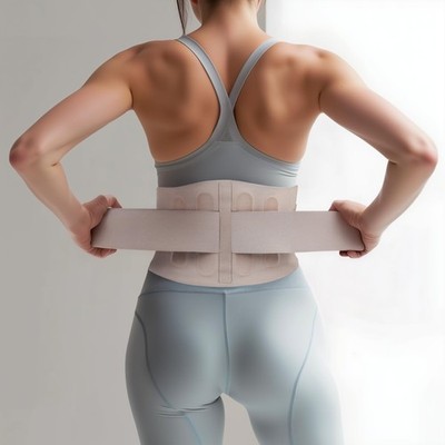 Slim Fit Lower Back Brace   Ultra-Thin Ergonomic H-Shaped Resin Support, S