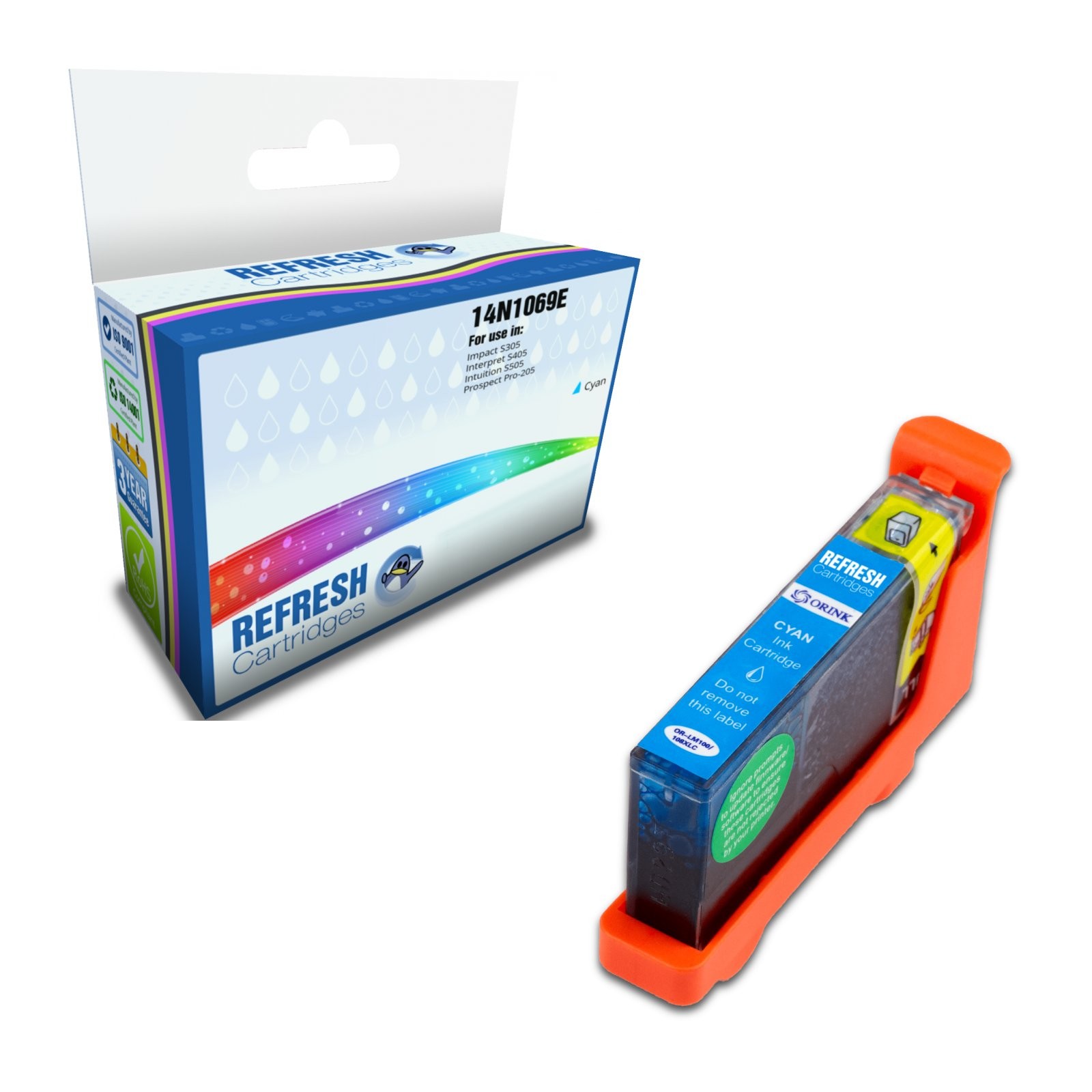 Refresh Cartridges Cyan 100XL Ink Compatible With Lexmark Printers