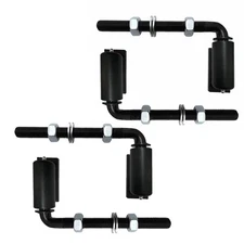 Heavy Duty Gate Hinges 4PK 5/8" J-Bolt Adjustable 5" Barrel for Farm Gate