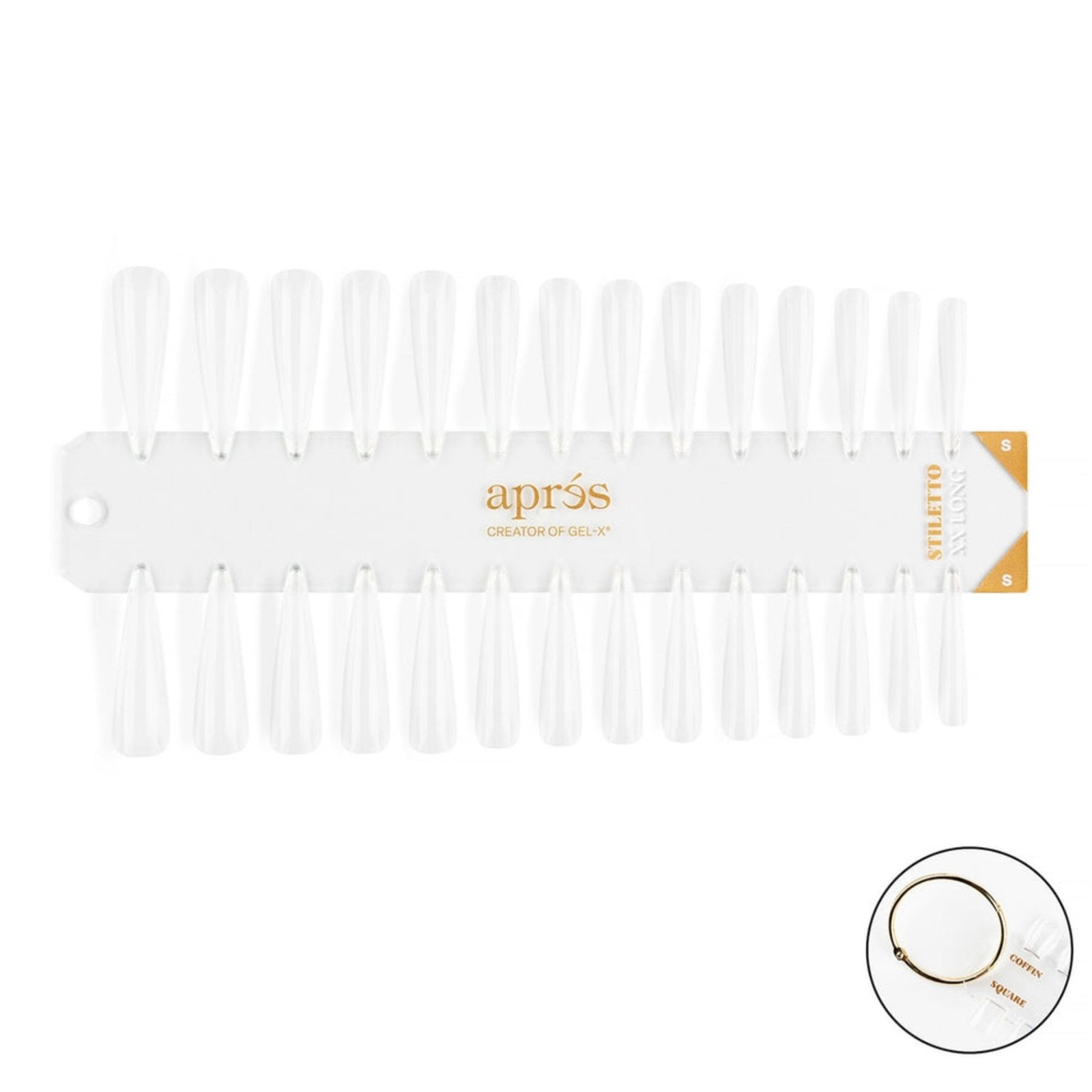 Aprés Gel-X Tip Swatches - XX Long Stiletto - (Sculpted)