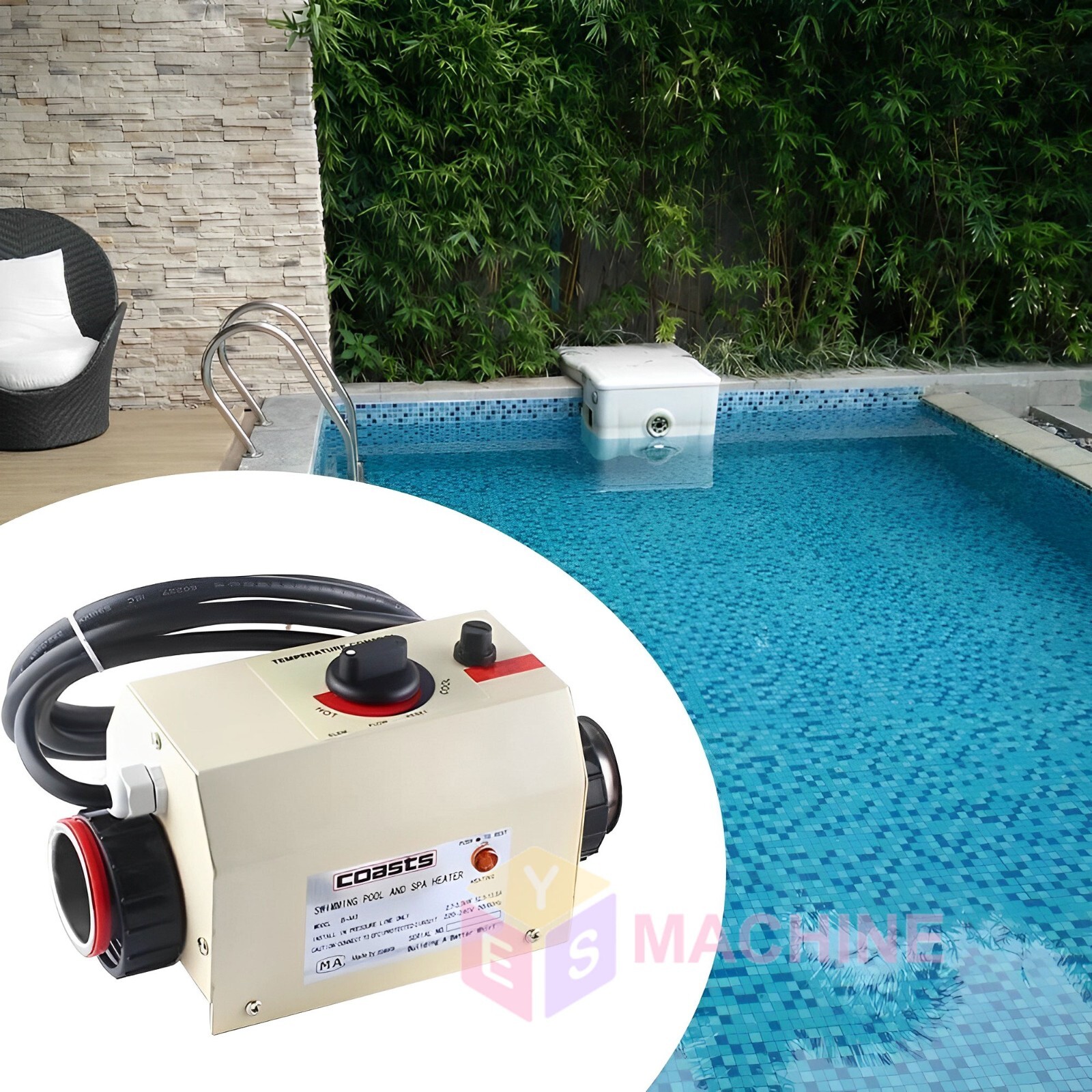 3KW Electric Swimming Pool Heater SPA Water Bath Hot Tub Thermostat Heater  220V | eBay