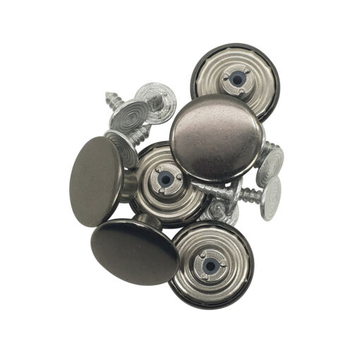 17/20MM Jeans Buttons Hammer on Denim Replacement for Leather Craft Coats Jacket - Picture 9 of 16