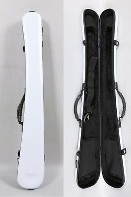 White Double Bass Bow Case Carbon Fiber Bass Bow Box 2 pcs Light Strong Bow Bag