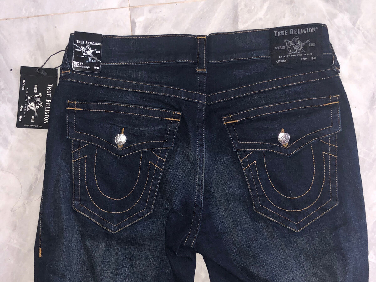 NWT True Religion Men's Ricky Flap SN Relaxed Straight Jeans NWT True Religion Men's Ricky Flap SN Relaxed Straight Jeans
