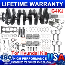 Engine Rebuild Overhaul Kit- Crankshaft/Piston/Timing For Hyundai Kia 2.4L G4KJ