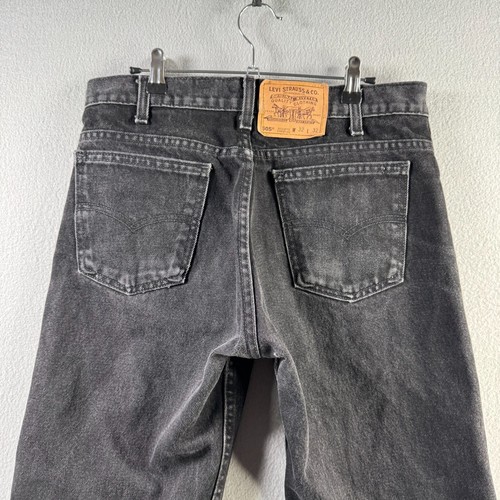 Vintage Levis Jeans Mens 32x32 Black Denim 505 Straight 90s Made in USA - Picture 6 of 24