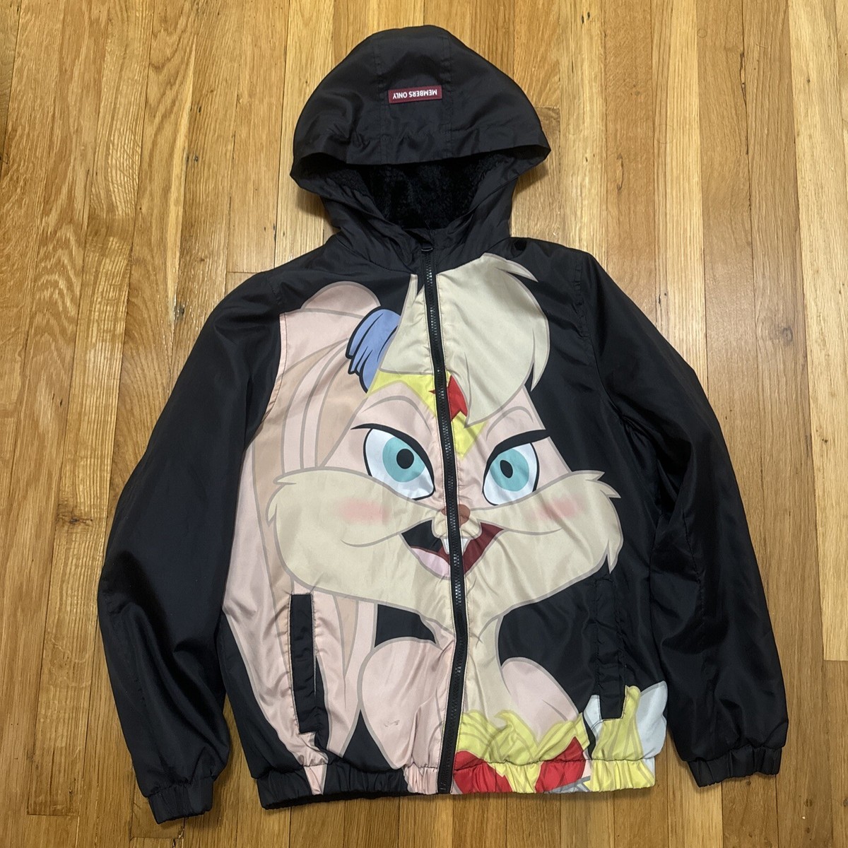 LOGO ジャケット　ボカニー Members Only Black Looney Tunes Lola Bunny Full Zip Jacket S
