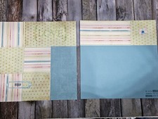 12x12 Handmade Ready to Use LOVE Paper Scrapbook 2 Page Layout FLOWER LAUGH