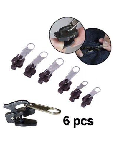 Kit de 6 zippers réparation fermeture éclair Rapide Noir Zip Vendeur Français - 第 1/3 張圖片