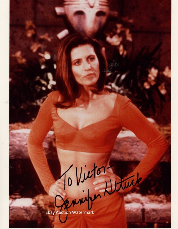 Jennifer Hetrick as  archaeologist Vash from  from ST:TNG hand autographed 