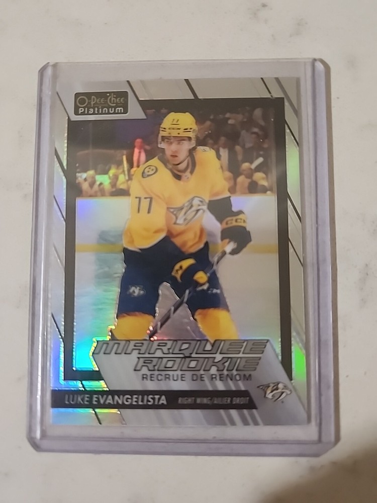 2023-24 O-Pee-Chee Platinum Luke Evangelista Marquee Rookie Rainbow! Predators