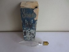 Vintage Scintalite 60W 120V Candelabra Clear Light Bulb Holland