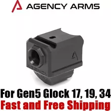Agency Arms 417 Single Port 9mm Compensator/ Comp for Gen 5 Glock 17/19/34 Black