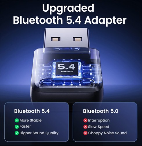 Bluetooth 5.4 Dongle Bluetooth Stick USB für PC Adapter USB Bluetooth UGREEN - Bild 5 von 10