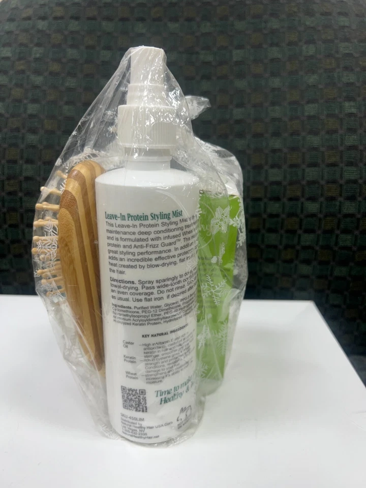 Juego de 4 tratamientos capilares naturales saludables. Acondicionador profundo, sérum anti-frizz etc. Foto 2 de 4