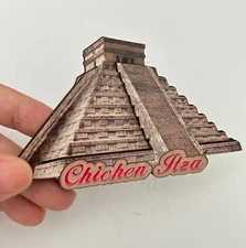 Chichen Itza Mexico Tourist Travel Souvenir Gift 3D Wooden Fridge Magnet Craft