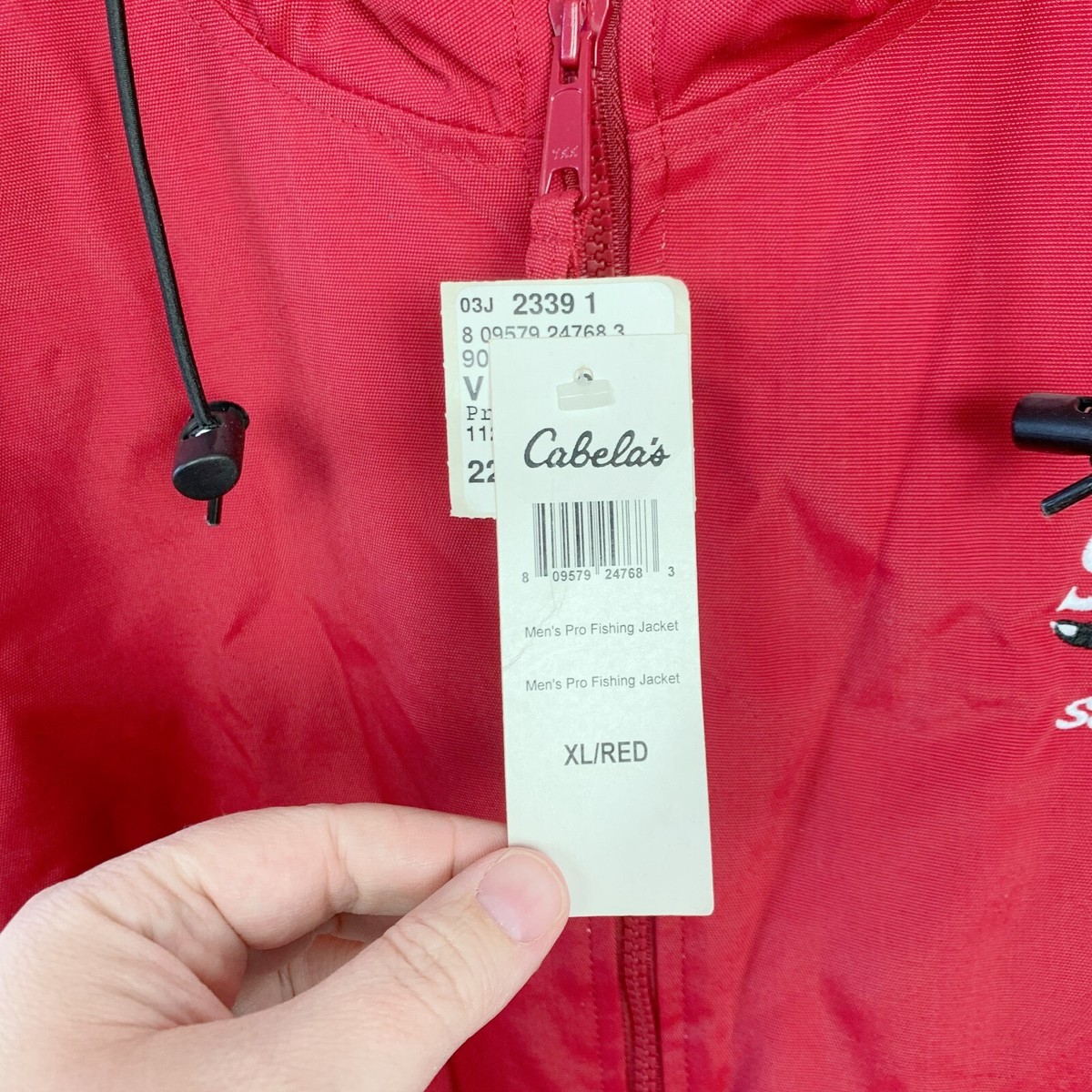 Cabelas Pro Fishing Jacket Swift Services Red Full Zip Mens 2XL