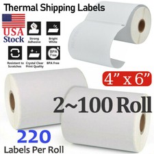 100 Rolls 4x6" Direct Thermal Shipping Labels Address Dymo 4XL 220/roll 1744907