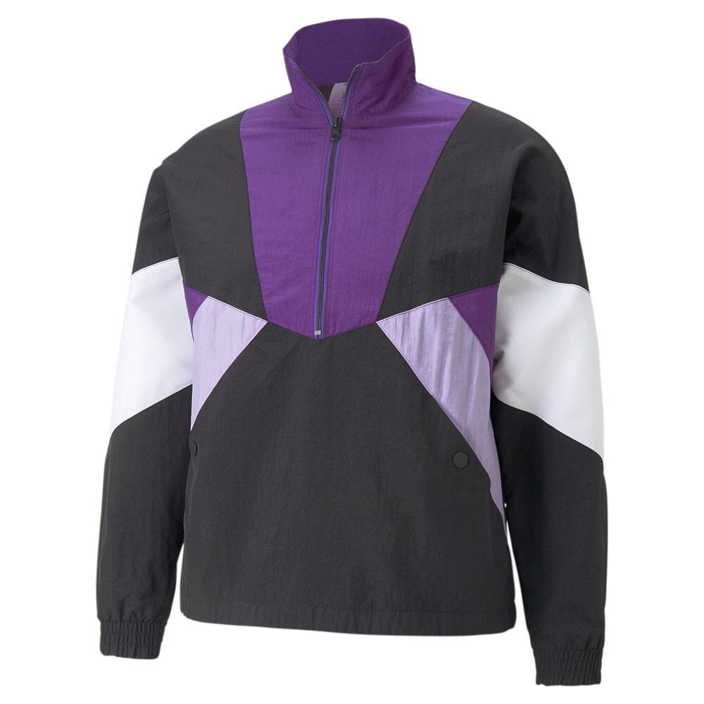 Спортивная куртка Puma на молнии X L. London Мужская черная, фиолетовая Повседневная спортивная верхняя одежда