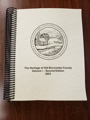 Old Buncombe County NC Heritage Book Volume 1 Asheville Genealogy NEW BOOK 2023
