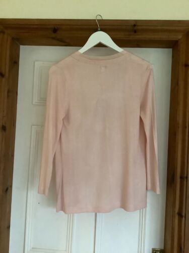 Womens Blush Cardigan with Silk Trim from Monsoon Size Small New with Tags - Picture 3 of 5