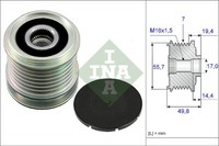 INA 535 0165 10 Freilaufkupplung FüR MERCEDES-BENZ