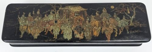 Early 20th cent Japanese Red & Black Lacquer Fubako Document Box