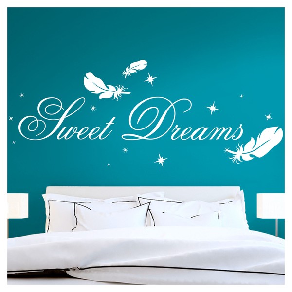 Wandtattoo Wandsticker Wandaufkleber Schlafzimmer Sweet Dreams + Sterne W914-image