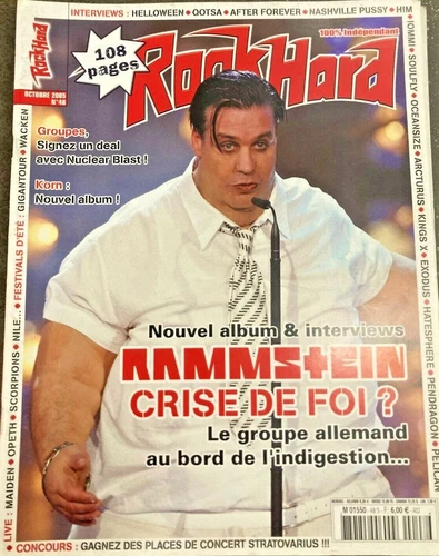 Magazine RockHard n°48, Rammstein, Soulfly, Helloween, Primal fear, Iommi, 2005