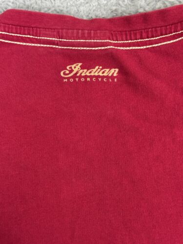 Indian Motorcycle Men's T Shirt Scout Logo Short Sleeve Tee XXL Red - Picture 6 of 9