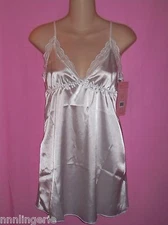Naughty and Nice Lingerie Famous Maker Flawless Satin Chemise Sleepwear