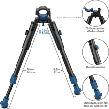6-9 Inch Adjustable Height Bipod Foldable Clamp-on for Rifle Barrel Mount