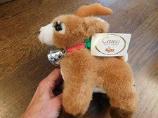 Vtg Russ Starlight Girl Reindeer 9" Plush Deer Caress Soft Pets Christmas Bell