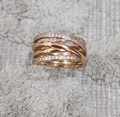 Rose Gold Entwined Ring UK