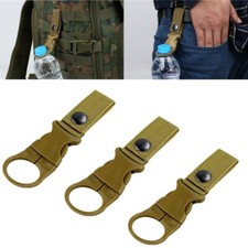Tactical MOLLE Webbing Strap Clip Water Drink Bottle Holder Hook For Waist Belt