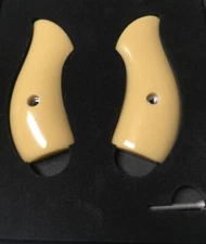 Unique Faux Ivory J Frame Grips Round Butt