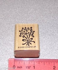 Flower Bouquet Rubber Stamp Ribbon Bow Wedding by Stampin Up Baby Announcements