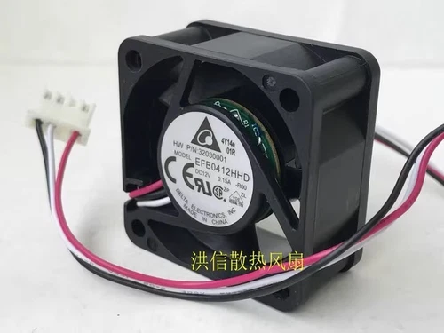 Delta EFB0412HHD DC12V 0.15A 40*40*20MM 3-Pin Inverter Cooling Fan