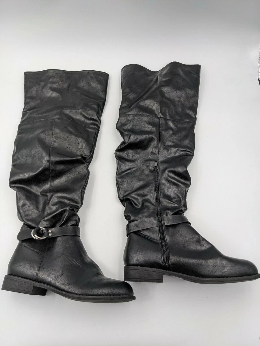 Thigh high top boots dune