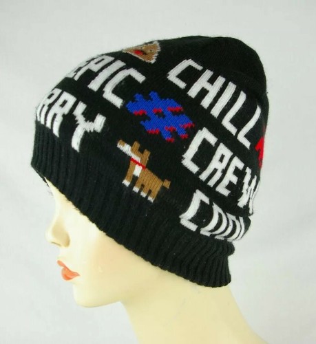 Kinder Place Emoji einfarbig schwarz Fleece gefüttert Beanie Jungen/Kinder Gr. L/XL (8+) - Bild 11 von 12