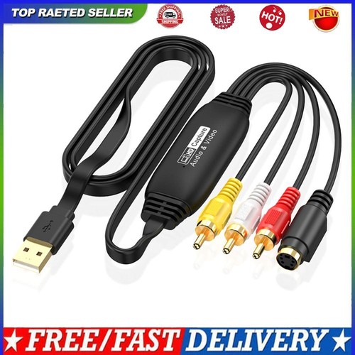 USB-Videoaufnahmekarte VHS TV DVD VCR VHS-zu-Digital-Konverter (Stecker)