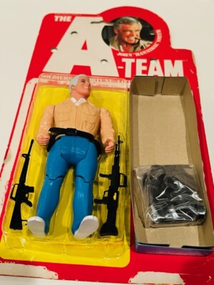 A-Team action figure vtg Galoob toy John Hannibal COMPLETE weapon
