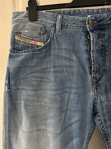 Diesel Herren Jeans W32 L30 blau Waykee Stretch Regular Straight Denim Button Fly - Bild 5 von 22
