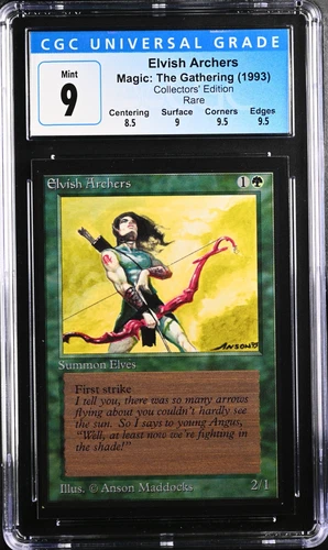 ELVISH ARCHERS Collectors Ed Rare CGC 9 MTG [Nostalgium]