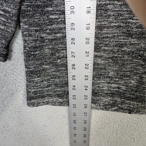 J.Crew Sweater Women's Small Heather Gray Knit 3/4 Sleeve Tunic Top Preppy Cozy - Picture 5 of 10