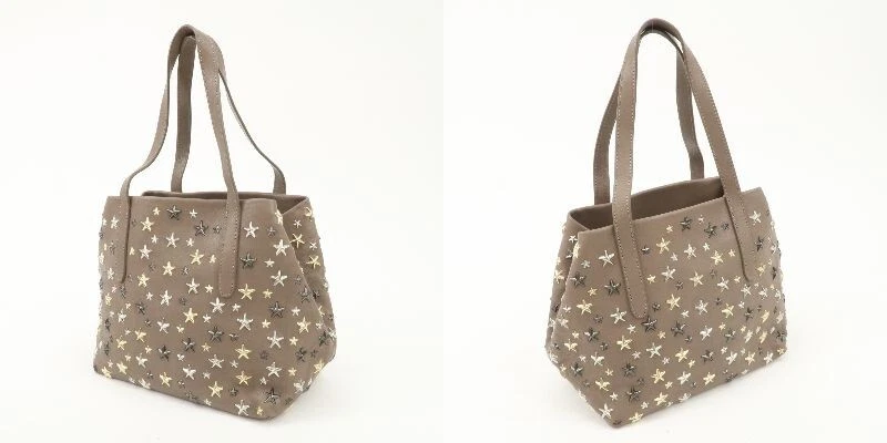 Auténtico Bolso de Mano JIMMY CHOO Zodiac Tachuelas Cuero Rosa Beige Usado Foto 3 de 4