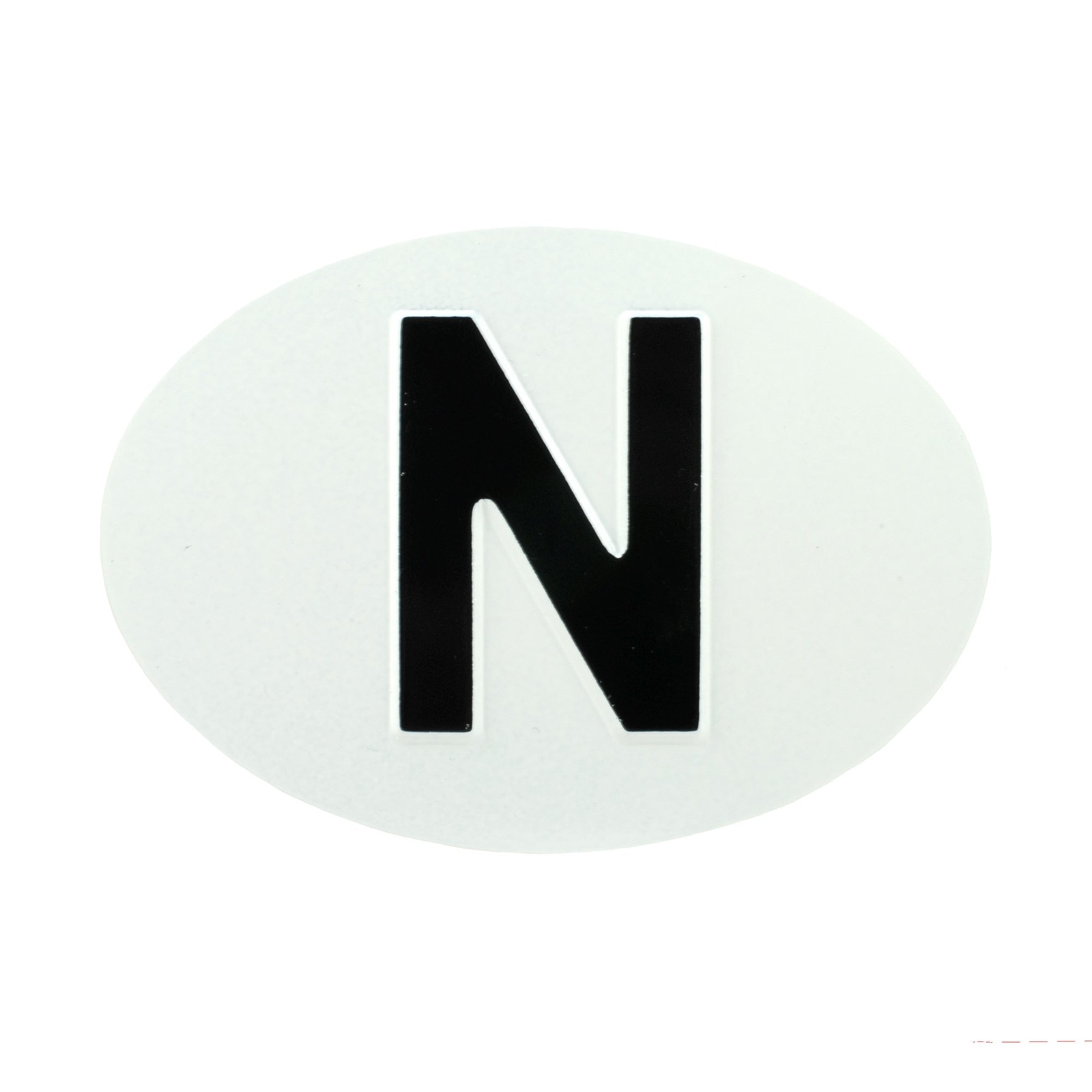Jepson N (Norway) Country ID Plate for Classic Car WHITE & BLACK
